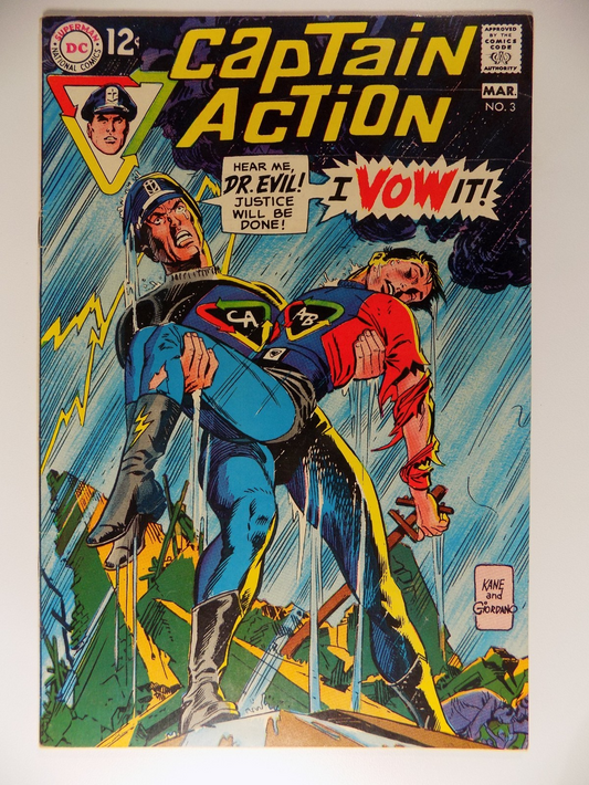 Captain Action #3 DC Comic March 1969 Very Fine-