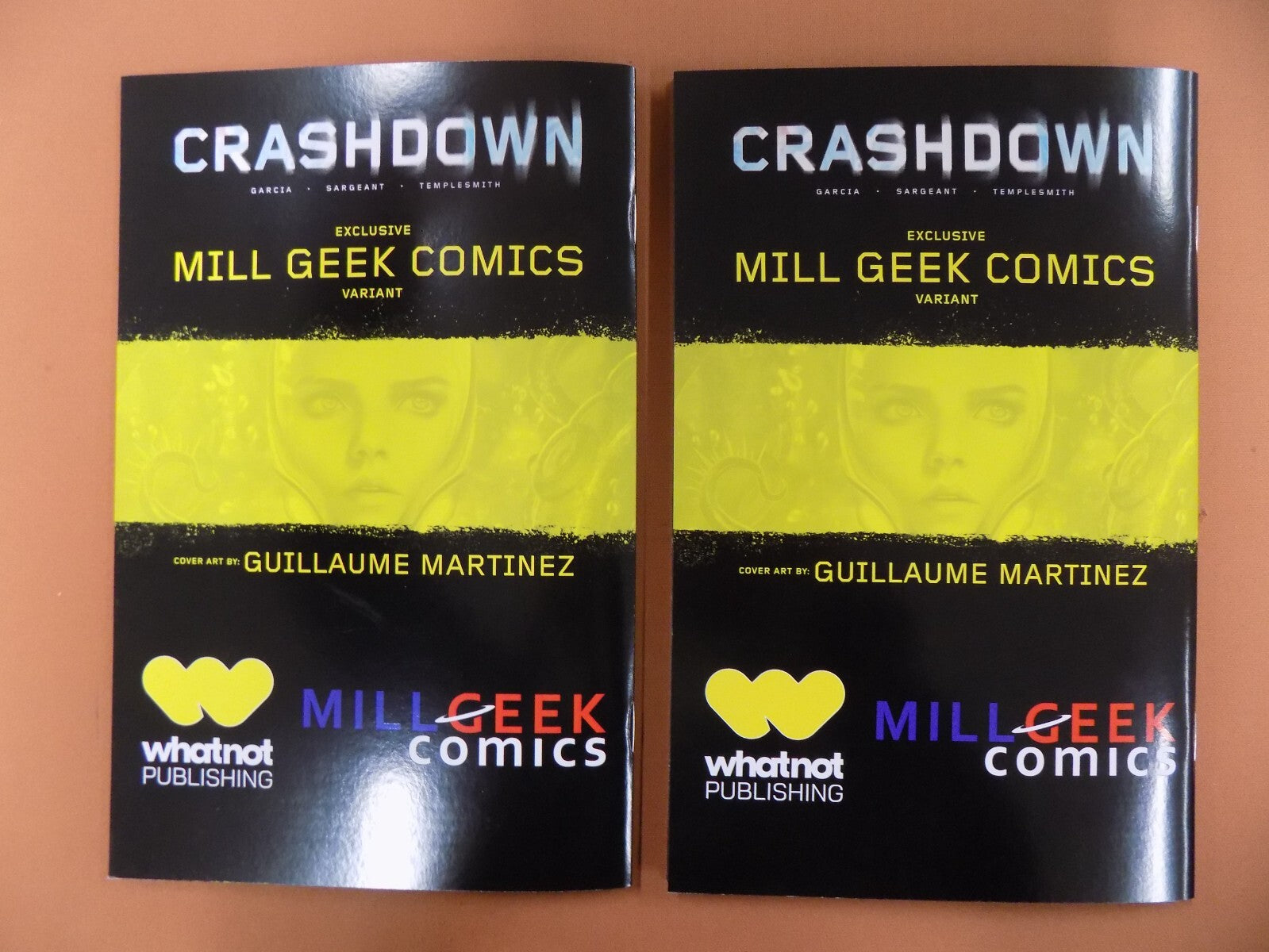 Crashdown #1 Mill Geek Comics Exclusive Trade & Virgin Variants Triple Signed