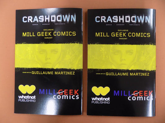 Crashdown #1 Mill Geek Comics Exclusive Trade & Virgin Variants Triple Signed
