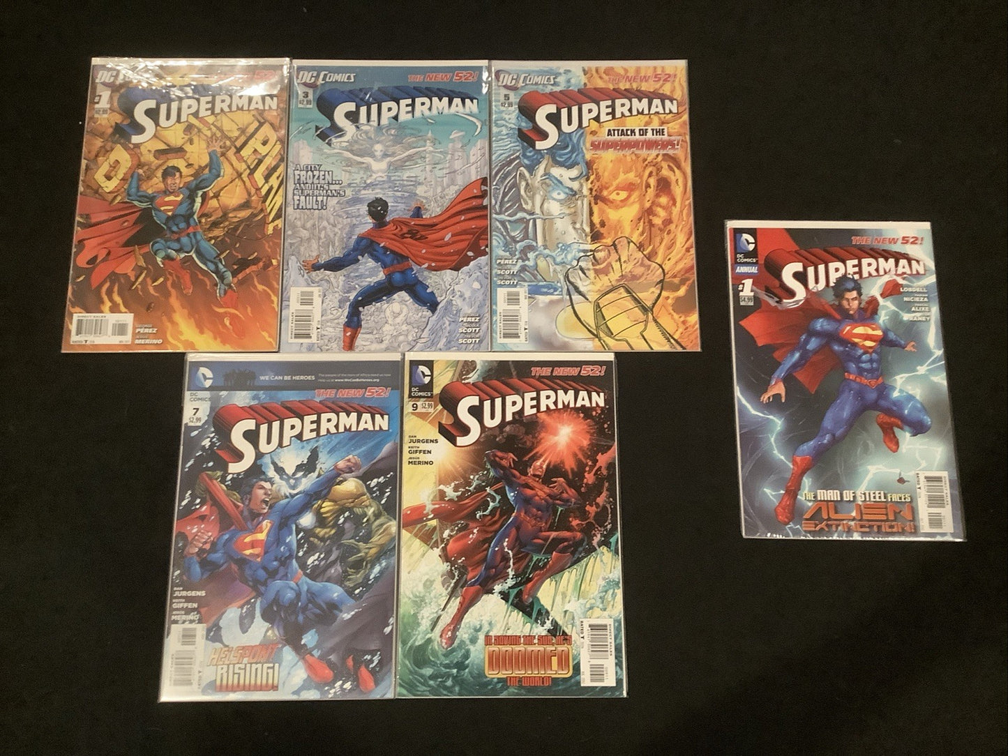 Superman #1-9 + Annual #1 Comic Lot, DC, George Perez/Dan Jurgens/Keith Giffen