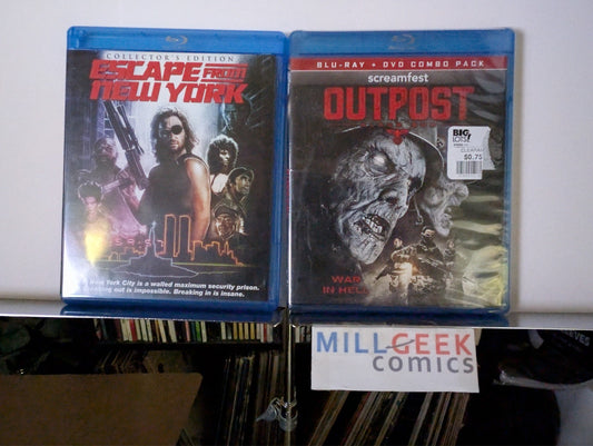Escape from New York / Outpost: Black Sun, 2 Movie Set (Blu-Ray) Like New -JD