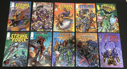 Codename: Stryke Force #1-10 Comic Lot, IMAGE, Marc Silvestri, Brandon Peterson
