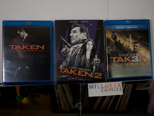 Taken Trilogy 1 2 3 (Blu-ray Lot, 2008, 2012, 2015) Like New -JD