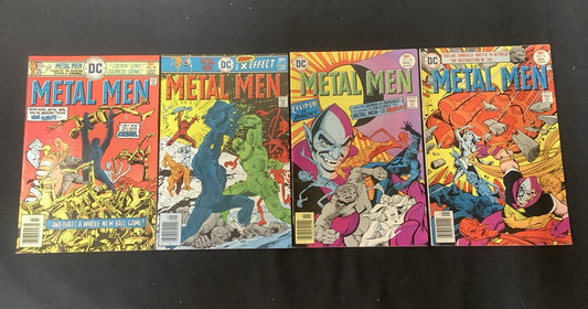 Metal Men #46-49 Comic Lot, DC Comics, Eclipso And Chemo Appearances, 1976