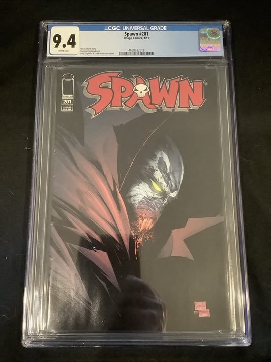 Spawn #201 (Image Comics) CGC Graded 9.4 (NM) White Pages, Capullo/McFarlane