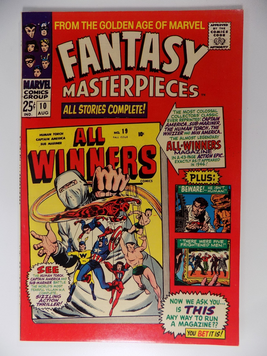 Fantasy Masterpieces #10 Marvel Comic August 1967 Very Fine