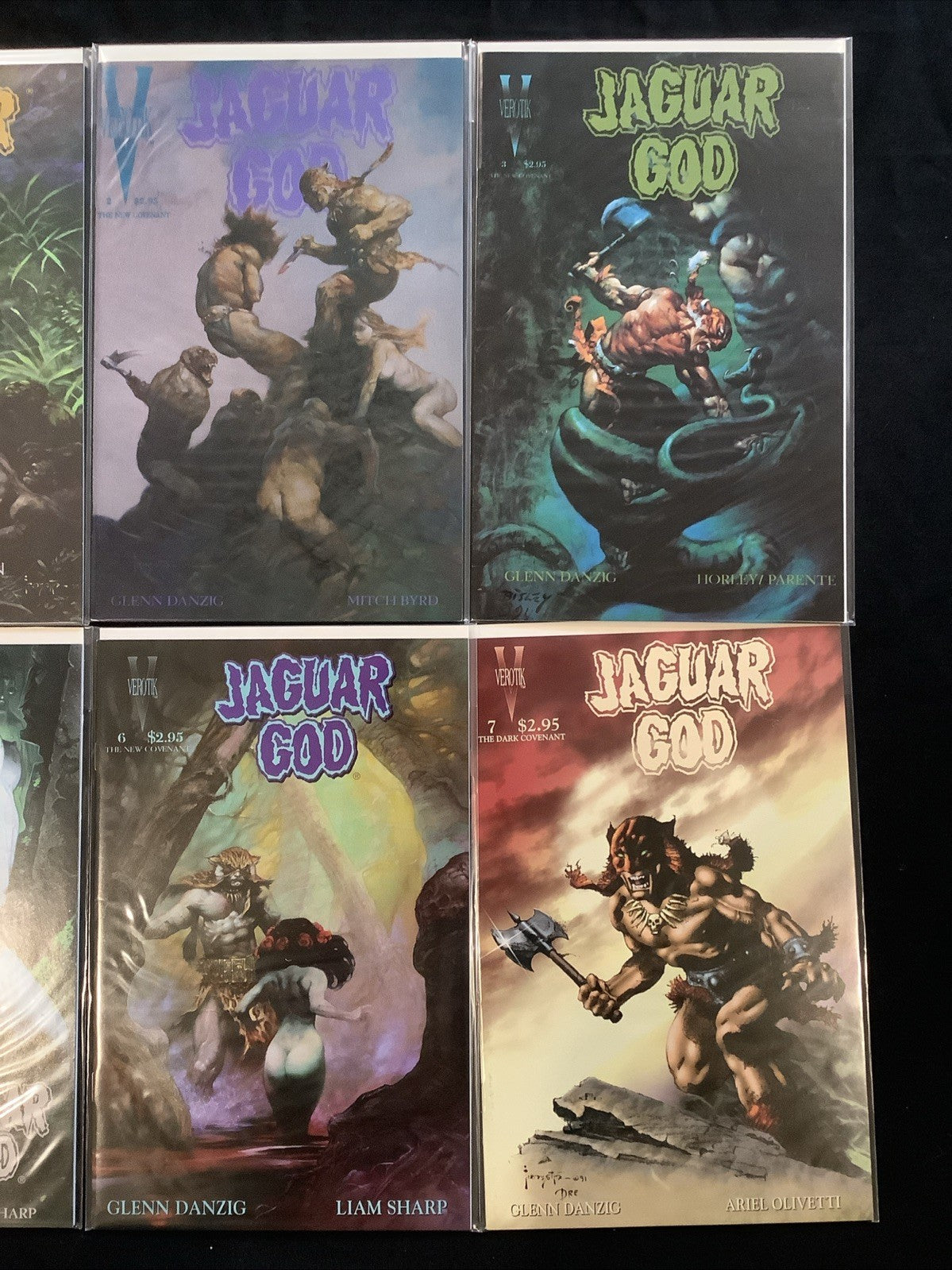 Jaguar God #0-7 Complete Comic Set, Verotik, Frank Frazetta, 1995
