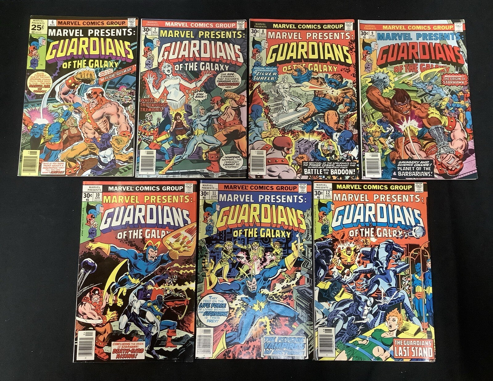 Marvel Presents #6-12 Comic Lot, Guardians Of The Galaxy + Silver Surfer Team Up