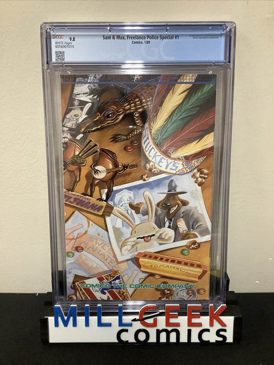 Sam & Max Freelance Police Special #1, CGC Graded 9.8 White Pages, Steve Purcell
