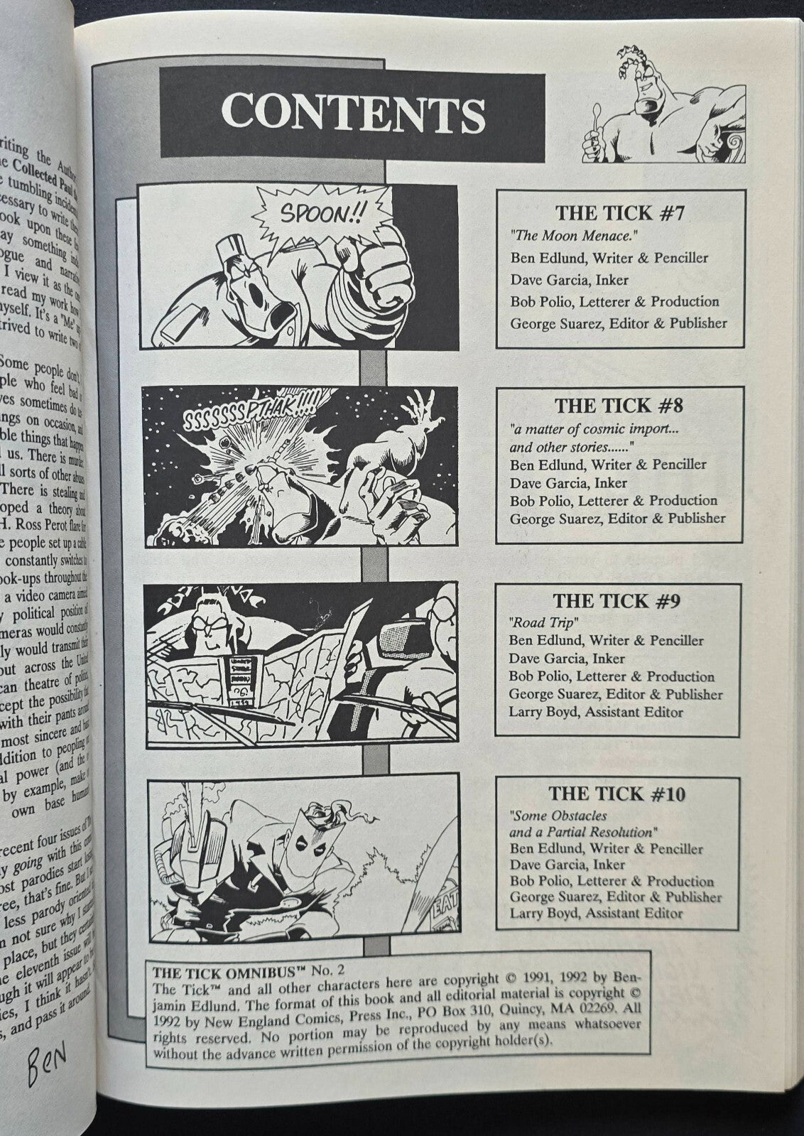 The Tick Omnibus 2 - Ben Edlund - SPOON! NEC (1st Print 1992)