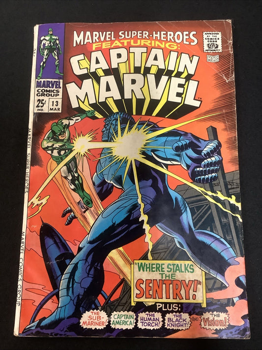 Marvel Super-Heroes #13 (1968) VG (4.0) See Description, 1st App Carol Danvers