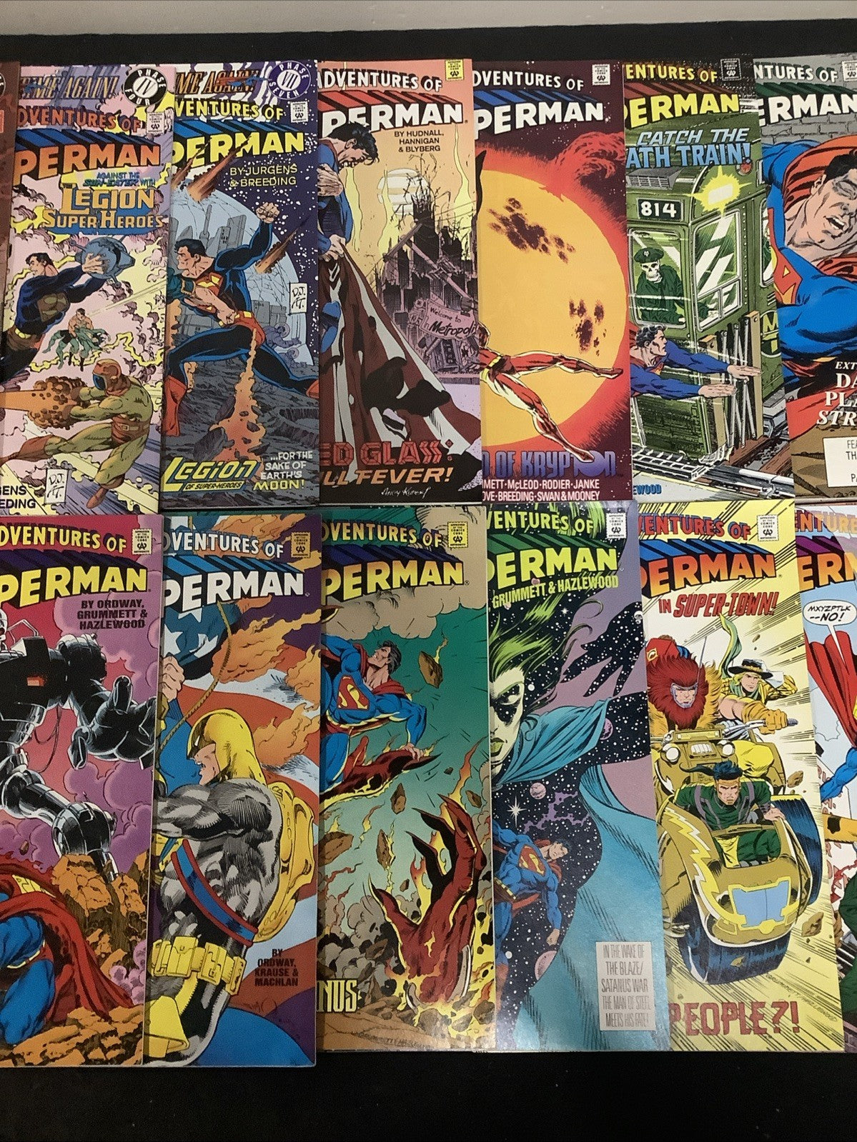 Adventures of Superman #474-529 Comic Lot, #500 Sealed, Reign Of The Supermen