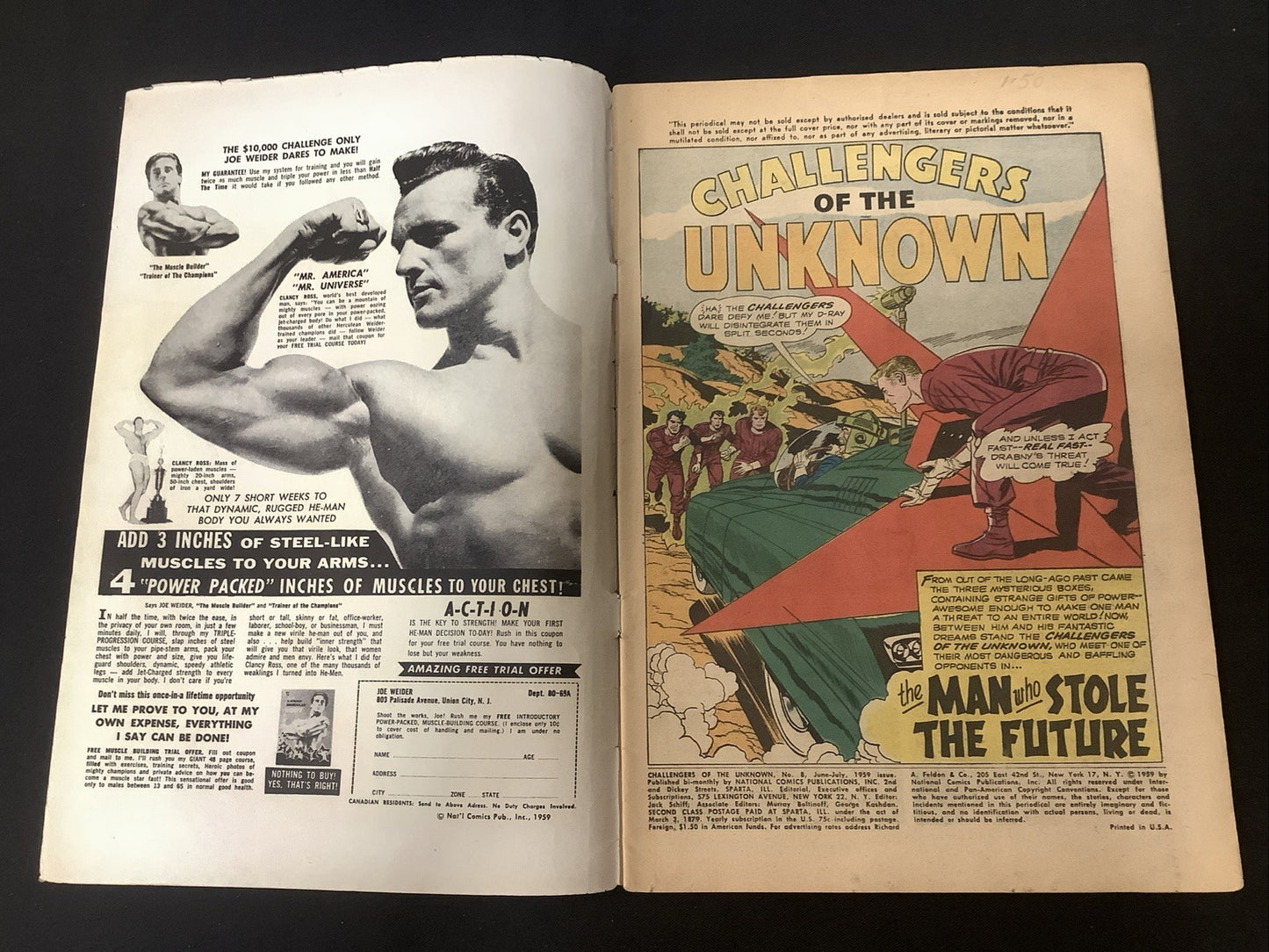 Challengers of the Unknown #8 (DC Comics 1959) G/VG (3.0) Last Jack Kirby