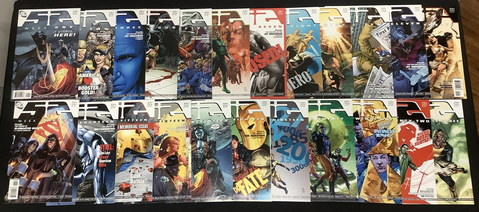 52 Comic Lot (Issues #1-46), DC Comics, 1st App Kate Kane (Batwoman) Geoff Johns