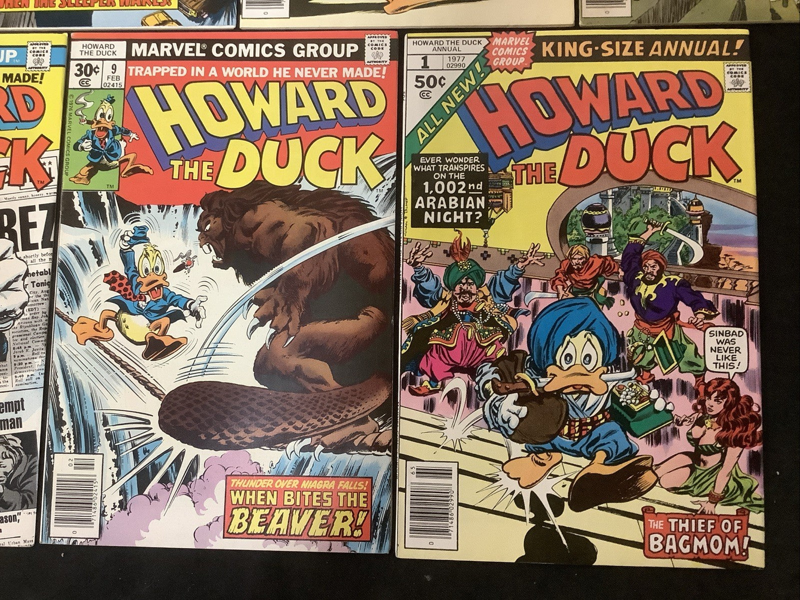 Howard the Duck #2-9 + Annual #1 Comic Lot, Marvel, Steve Gerber/Gene Colan