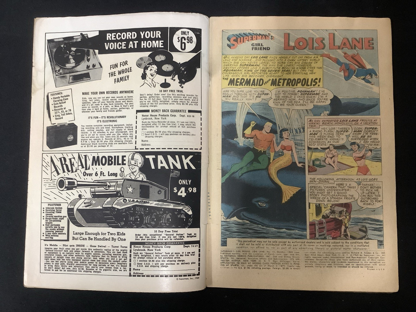 Superman's Girl Friend, Lois Lane #12 (DC Comics Oct 1959) VG (4.0) See Photos