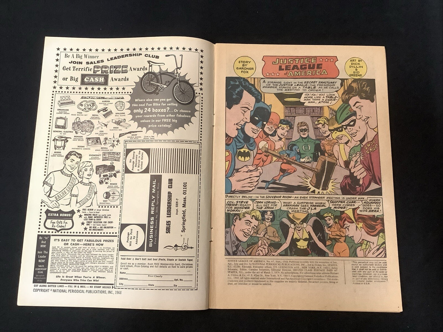 Justice League of America #65 (DC Comics September 1968) VF- (7.5) Cream Pages