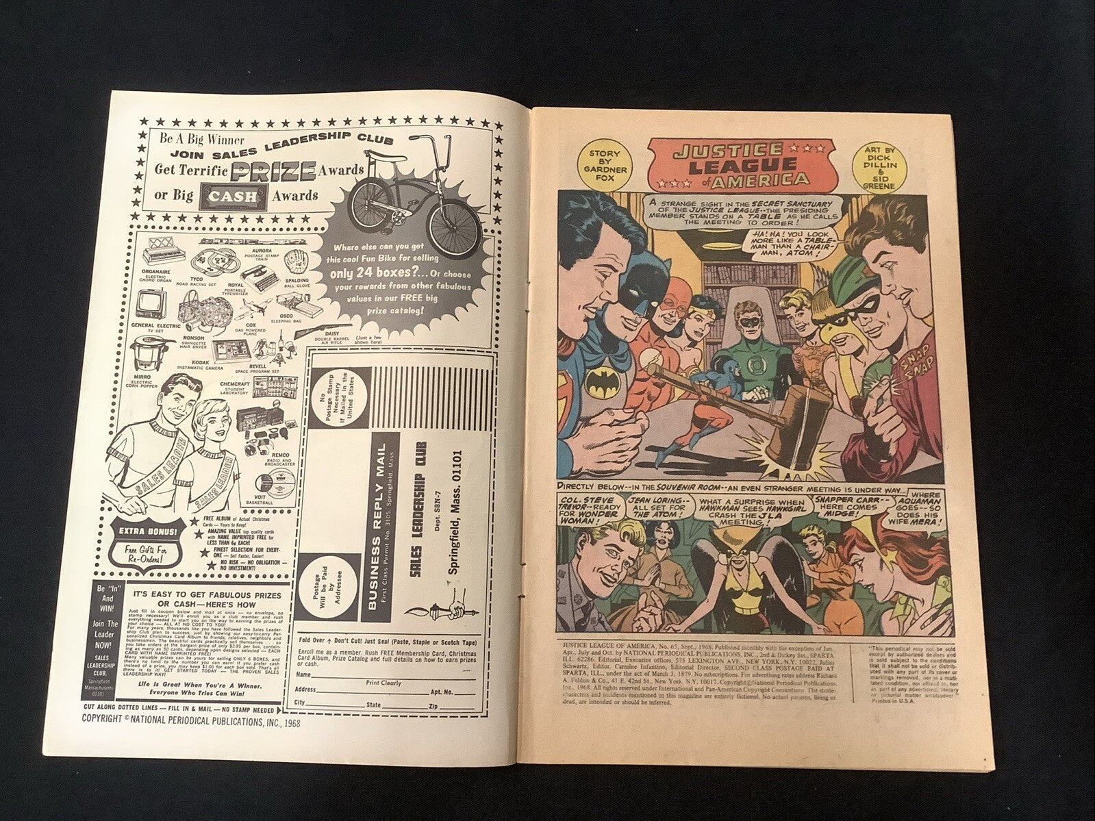 Justice League of America #65 (DC Comics September 1968) VF- (7.5) Cream Pages