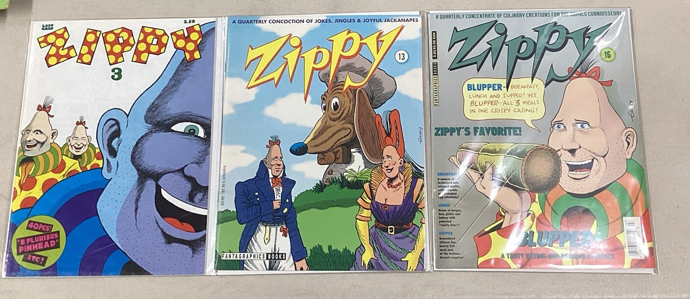 Zippy The Pinhead Quarterly Magazine #3, #13 & #16, Lot of 3