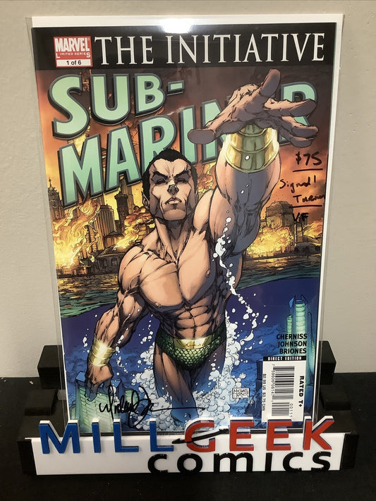 Sub-Mariner #1 (2007) VF (8.0) Matt Cherniss, Michael Turner Autograph With COA
