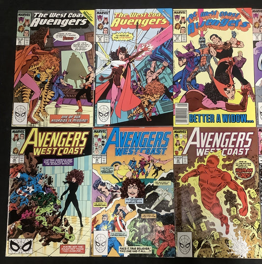 West Coast Avengers #42-65 Comic Lot, Debut Of White Vision, John Byrne, 1985