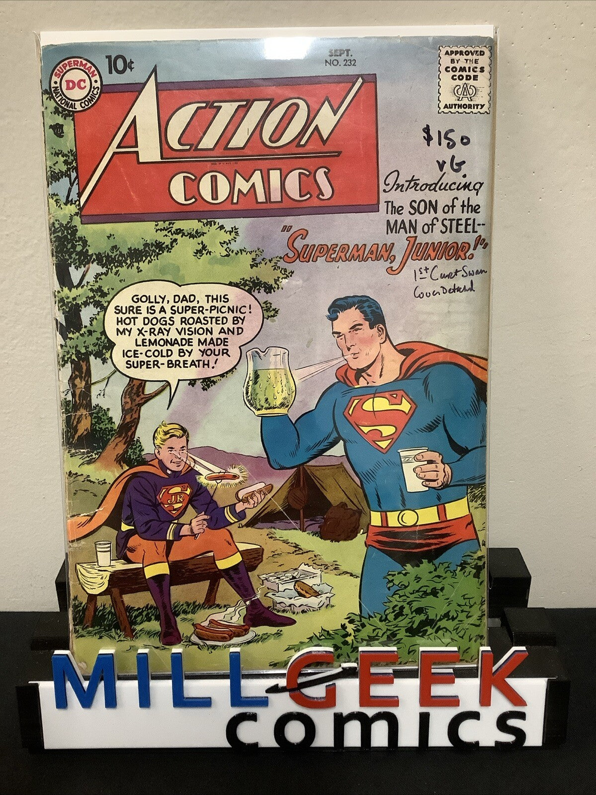 Action Comics #232 (1957) VG (4.0) 1st Curt Swan, Cover Detached From Staples