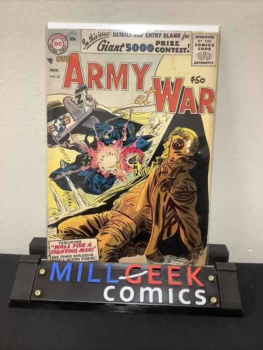 Our Army at War #52 (DC Comics November 1956) G+ (2.5) Complete, Brittle