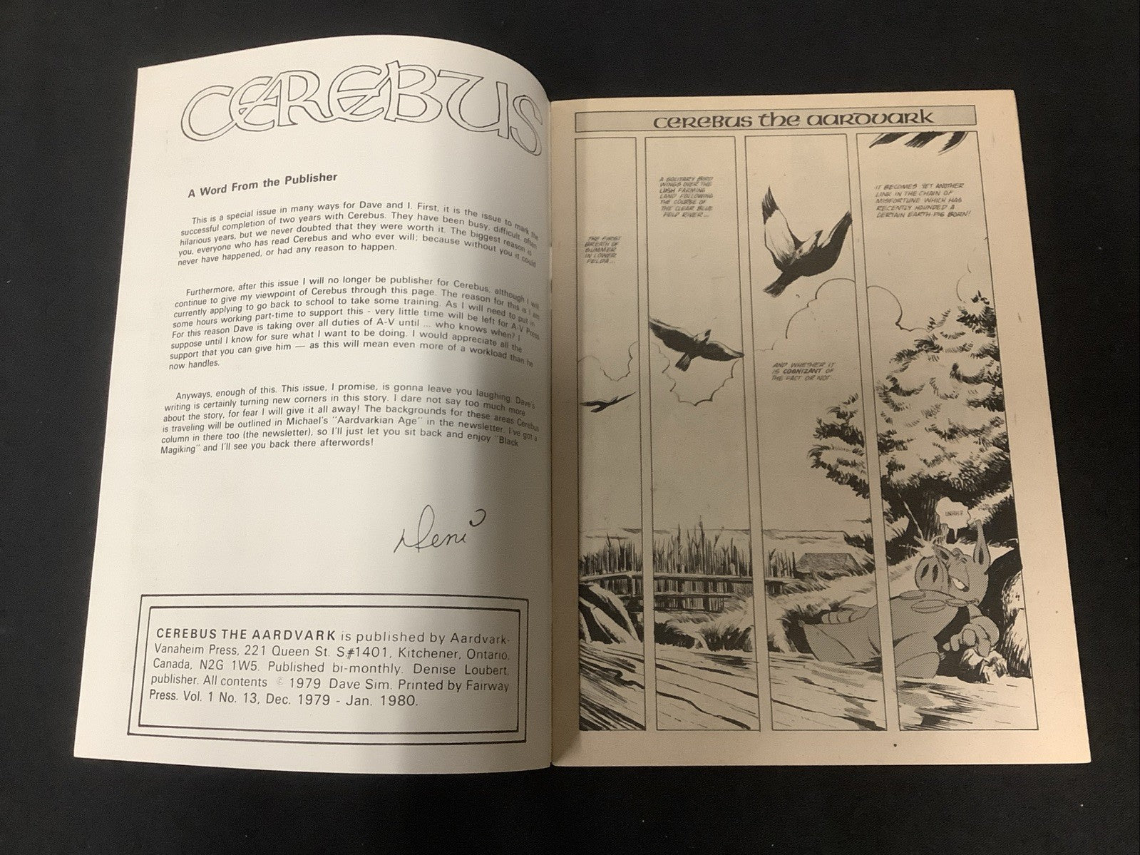 Cerebus #13 (Aardvark-Vanaheim December 1979-January 1980) VF (8.0) Dave Sim