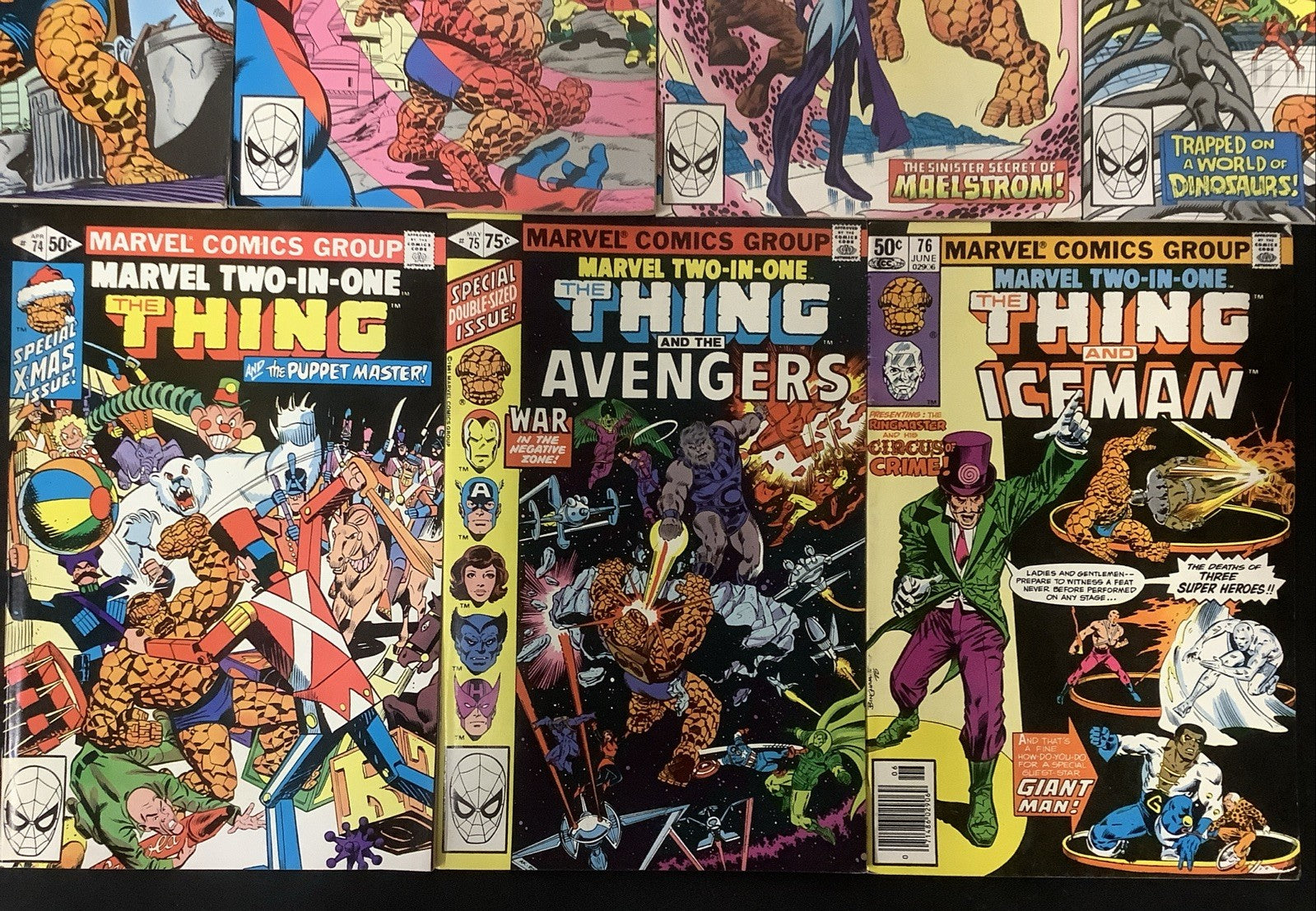 Marvel Two-in-One #70-76 Comic Lot, #76 Newsstand, Tom Defalco, the Thing
