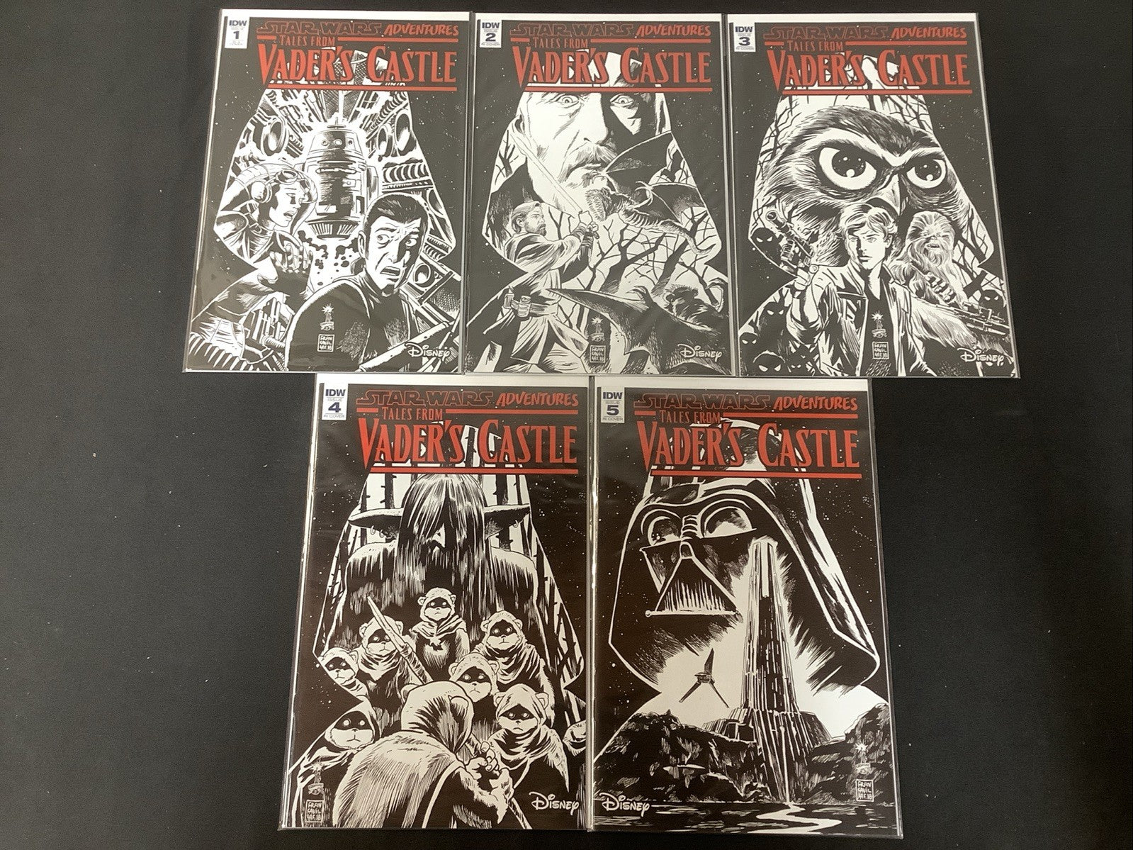 Star Wars Adventures Tales from Vader's Castle #1-5 Complete Set, 1:10 Covers