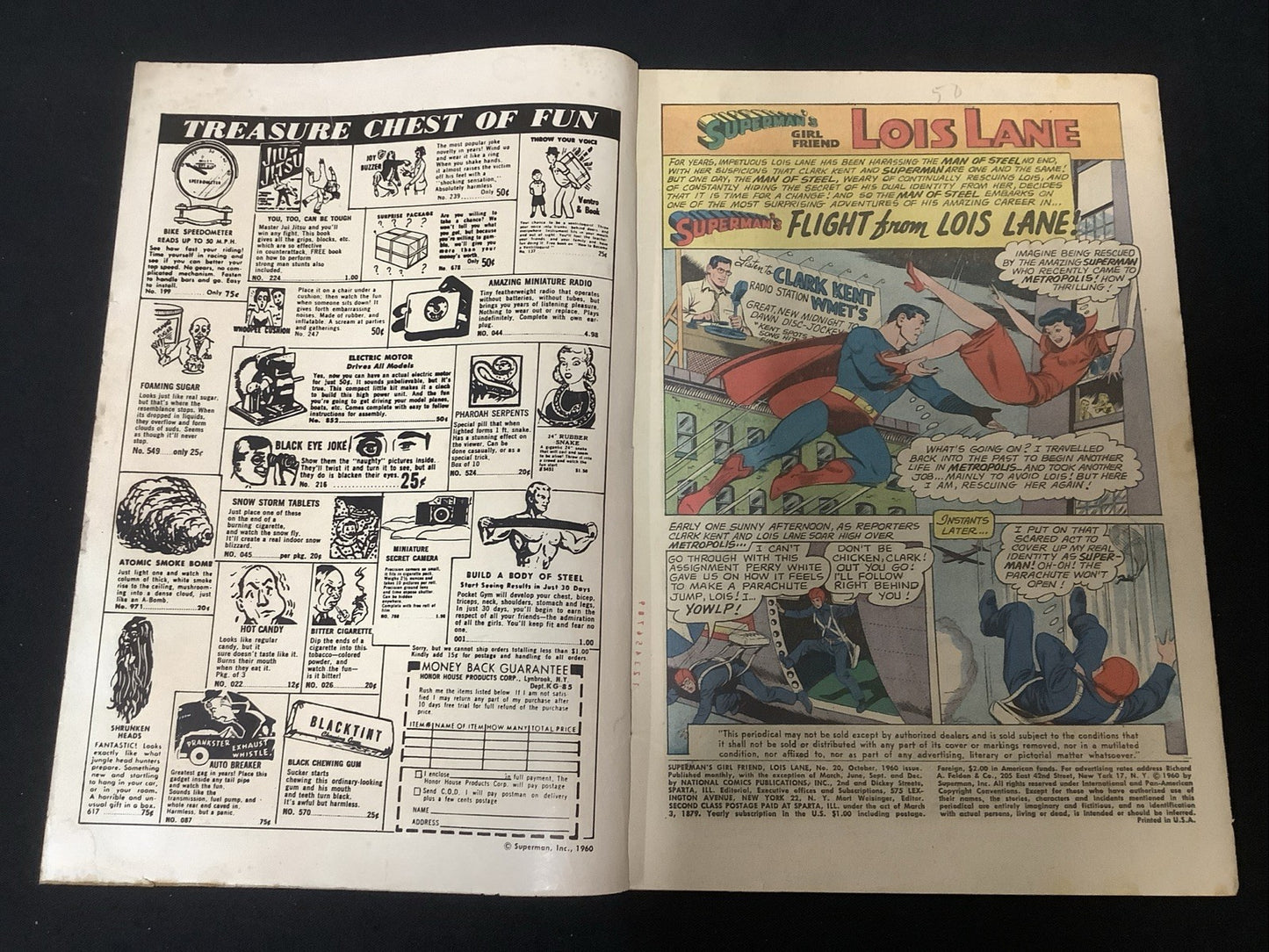 Superman's Girl Friend, Lois Lane #20 (DC Comics 1960) VG (4.0) 3 Added Staples