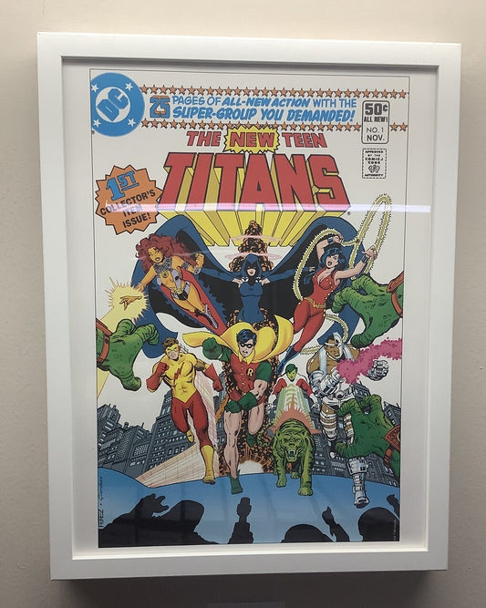 GEORGE PEREZ NEW TEEN TITANS #1 Art Print Poster, 12x16, Comes With Frame