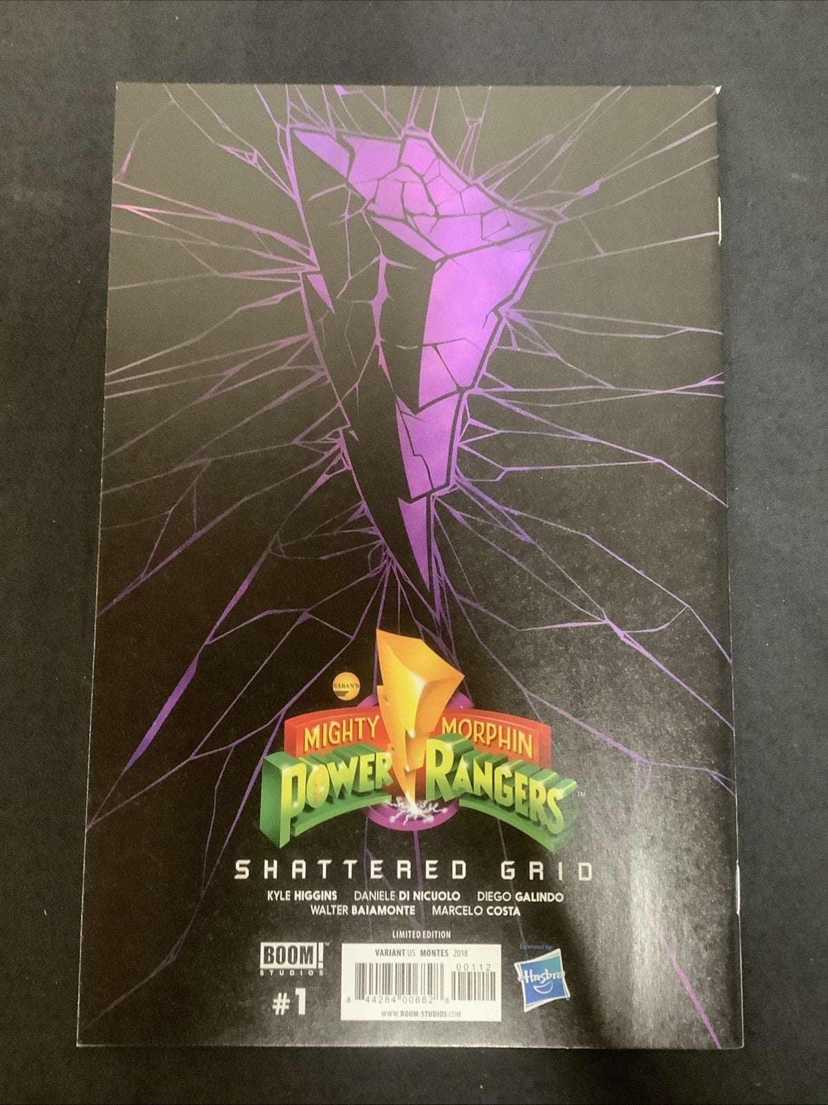 Mighty Morphin Power Rangers Shattered Grid #1 (2018) Montes Ltd. Edition Cover