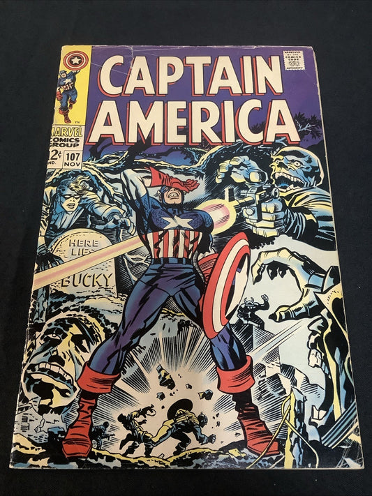 Captain America #107 (Marvel Comics November 1968) VG+ (4.5) Jack Kirby/Stan Lee