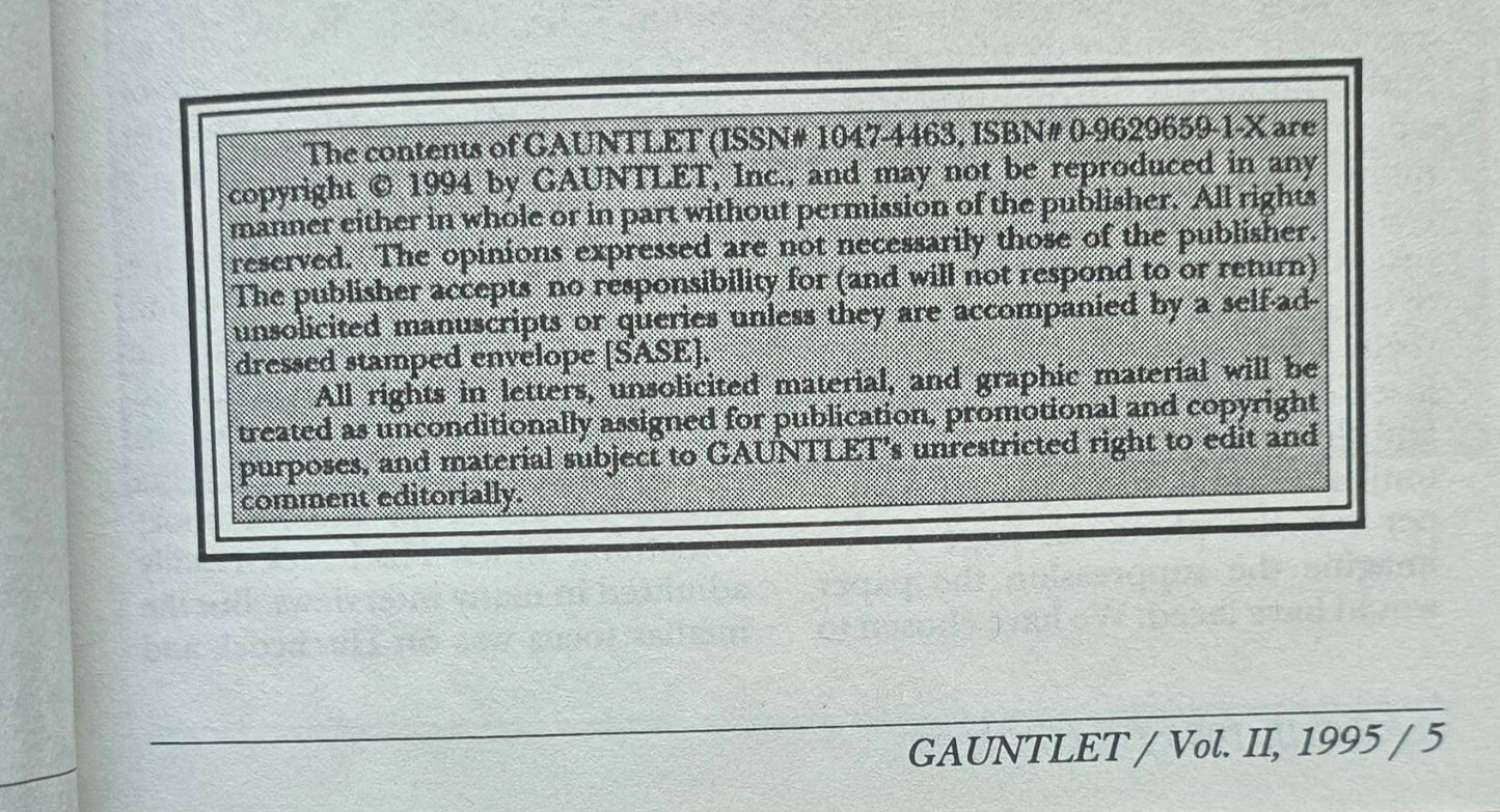 Gauntlet: Exploring The Limits Of Free Expression, Volumes 4-9 (1992-1994) JD