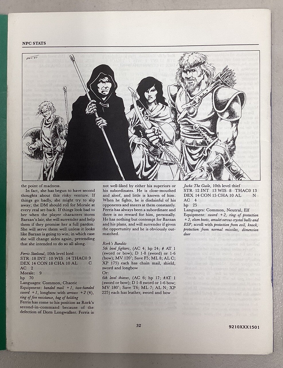 CM9 D&D Legacy of Blood Original 1987 Dungeons & Dragon TSR 9210