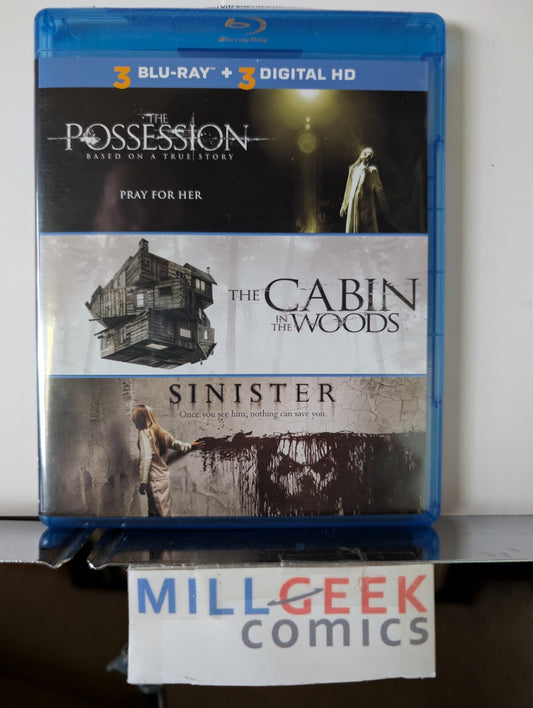 The Possession/The Cabin in the Woods/Sinister (Blu-Ray 2012) Like New -JD