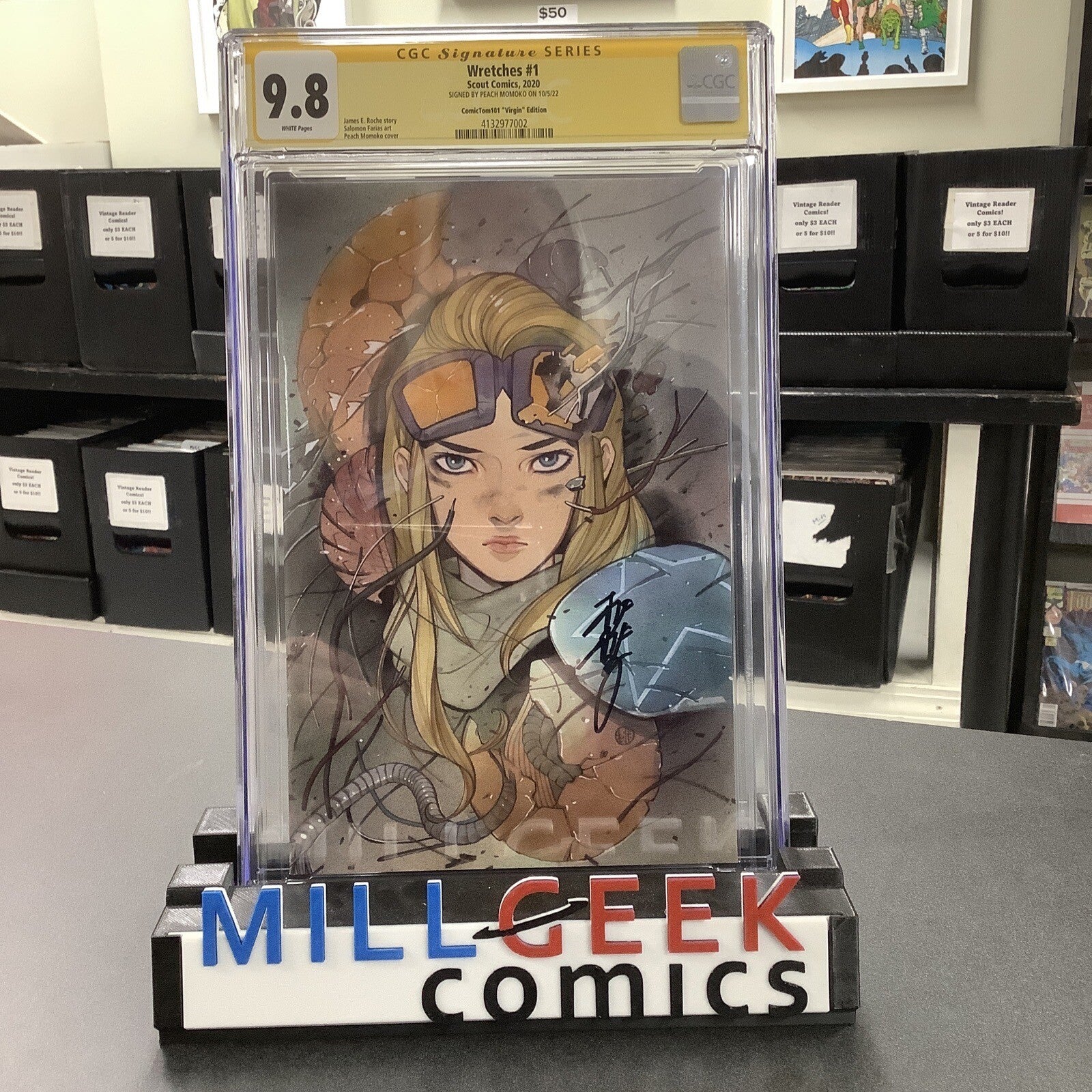Wretches 1 CGC 9.8 Virgin Edition Signed Peach Momoko - Comictom CT101 Mill Geek