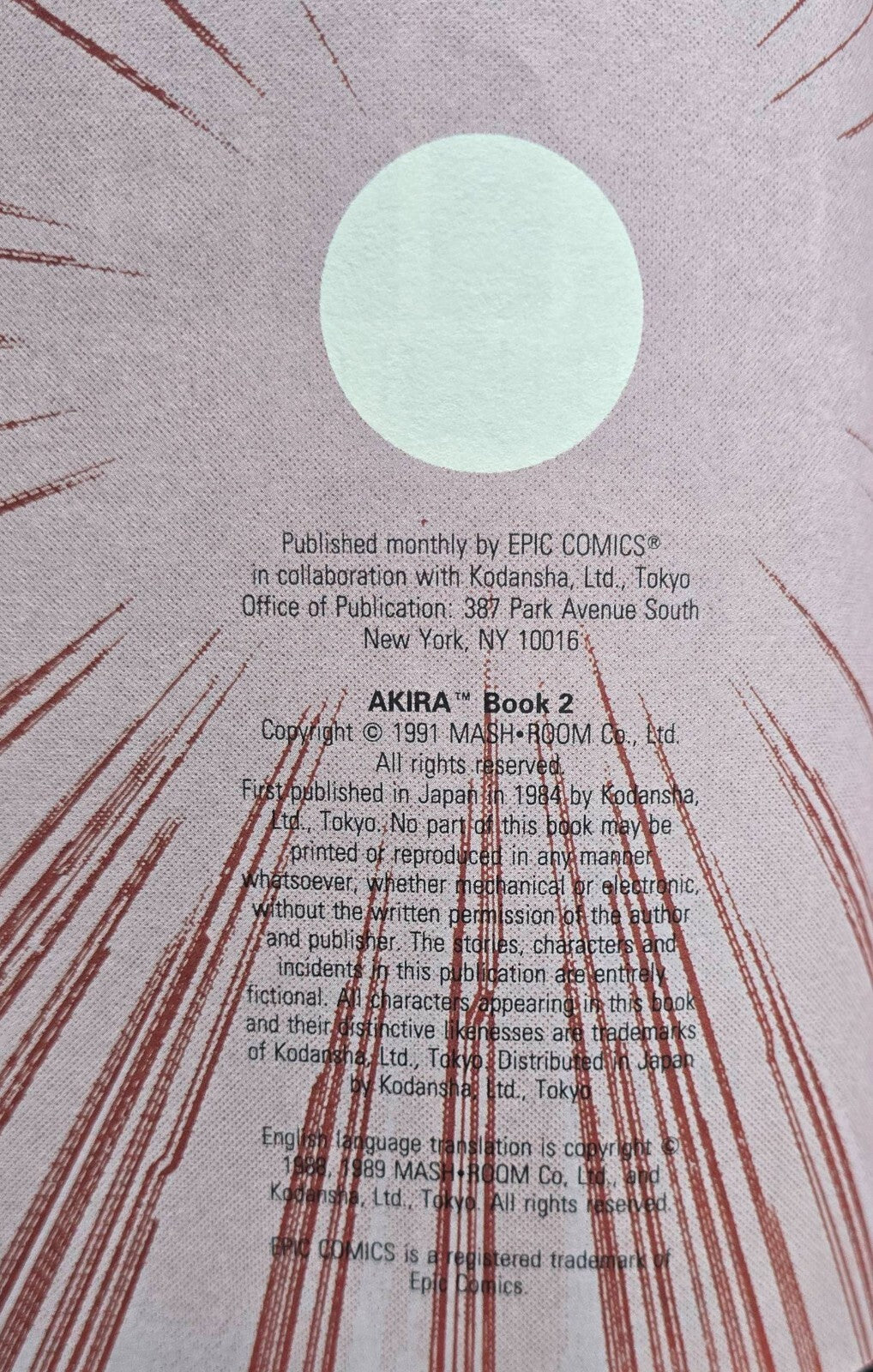 Akira Collection 2 By Katsuhiro Otomo (Epic Comics, 1991)