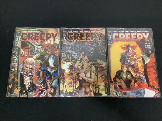 Creepy #1-3 Dark Horse Comic Lot, 1992, Dan Brereton Peter David Kieron Dwyer