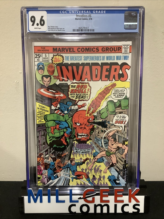 The Invaders #5 (Marvel Comics March 1976) CGC Graded 9.6 (NM+) White Pages