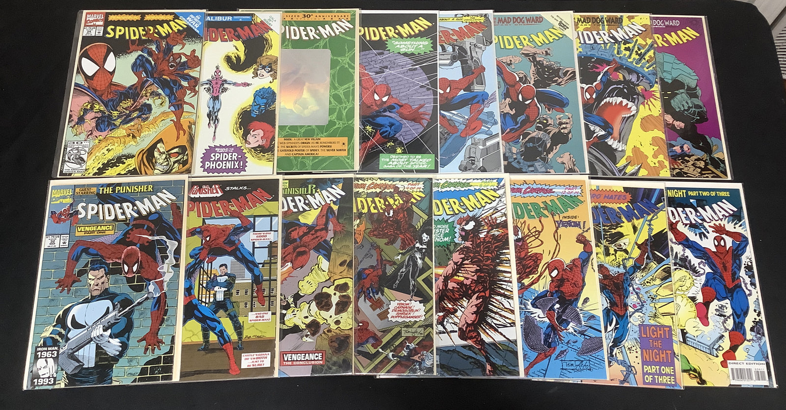 Spider-Man #24-55 Comic Lot, Marvel 1990, Scarlett Spider, 1st App Grim Hunter