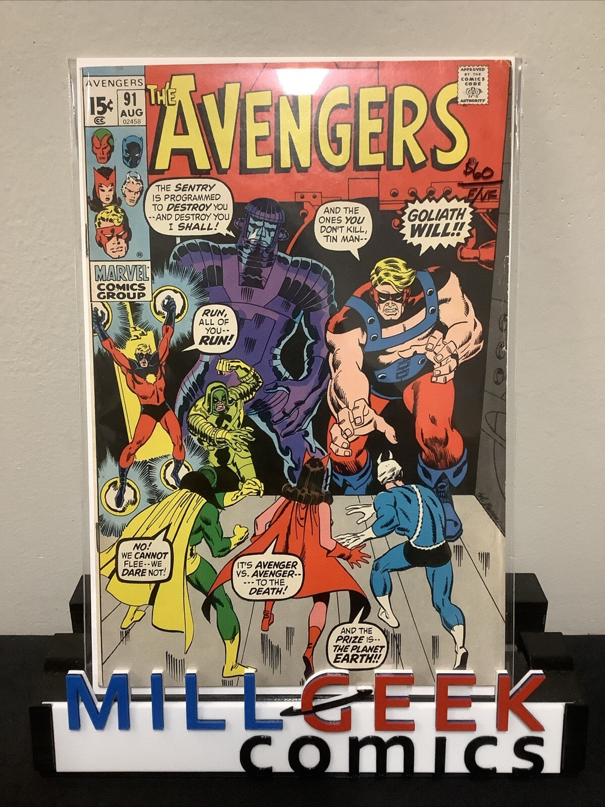 Avengers #91 (Marvel Comics August 1971) F/VF (7.0) Roy Thomas/Sal Buscema