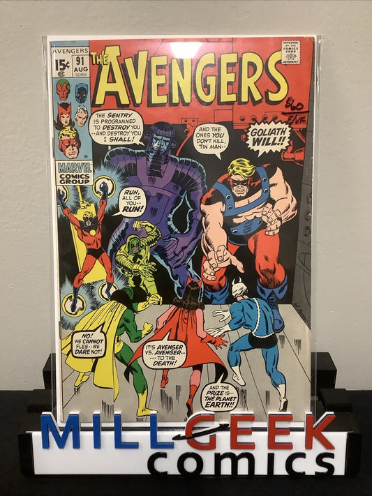 Avengers #91 (Marvel Comics August 1971) F/VF (7.0) Roy Thomas/Sal Buscema