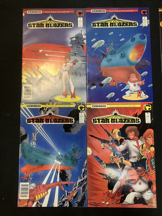 Star Blazers #1-4 (vol.1) + #1-5 (vol.2) Complete Comic Bundle, Comico,