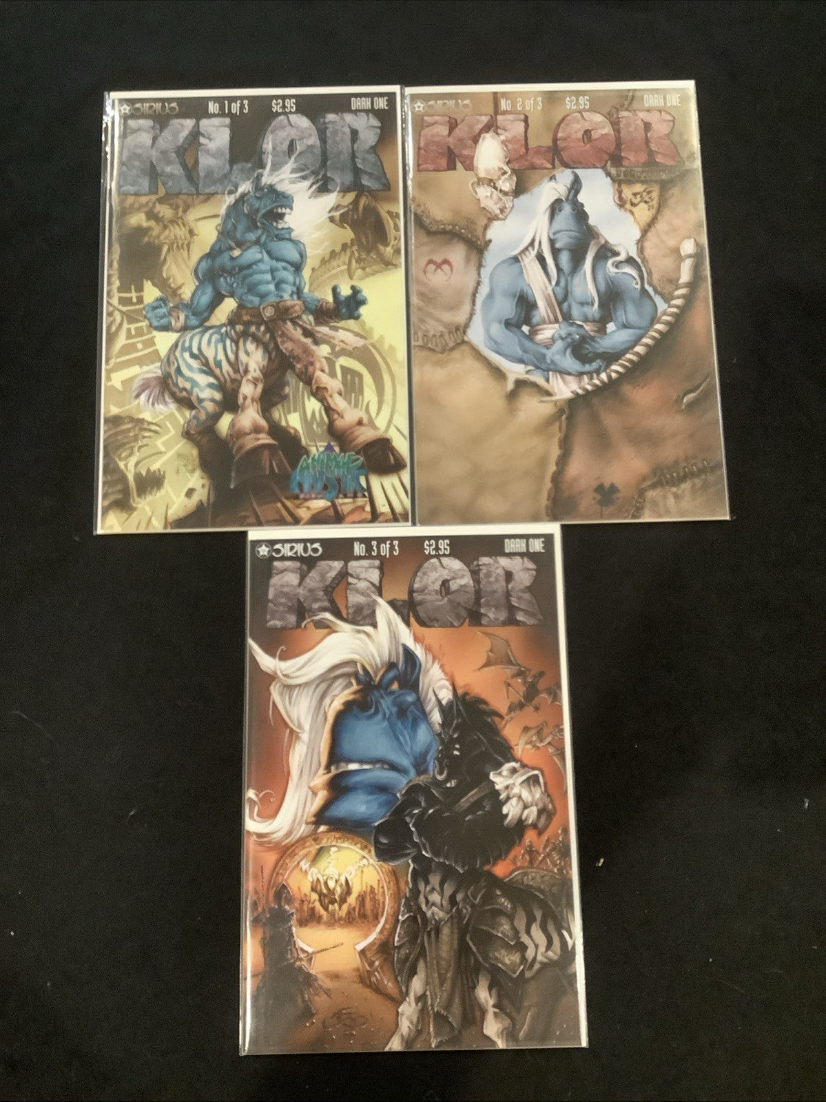 Klor #1-3 Complete Comic Series, Sirius Entertainment, Greg “Dark One” Williams