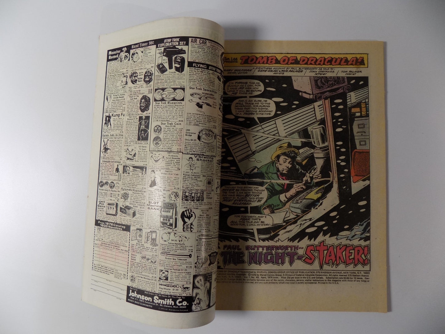 Tomb of Dracula #43 Marvel Comic Fine/Very Fine April 1976