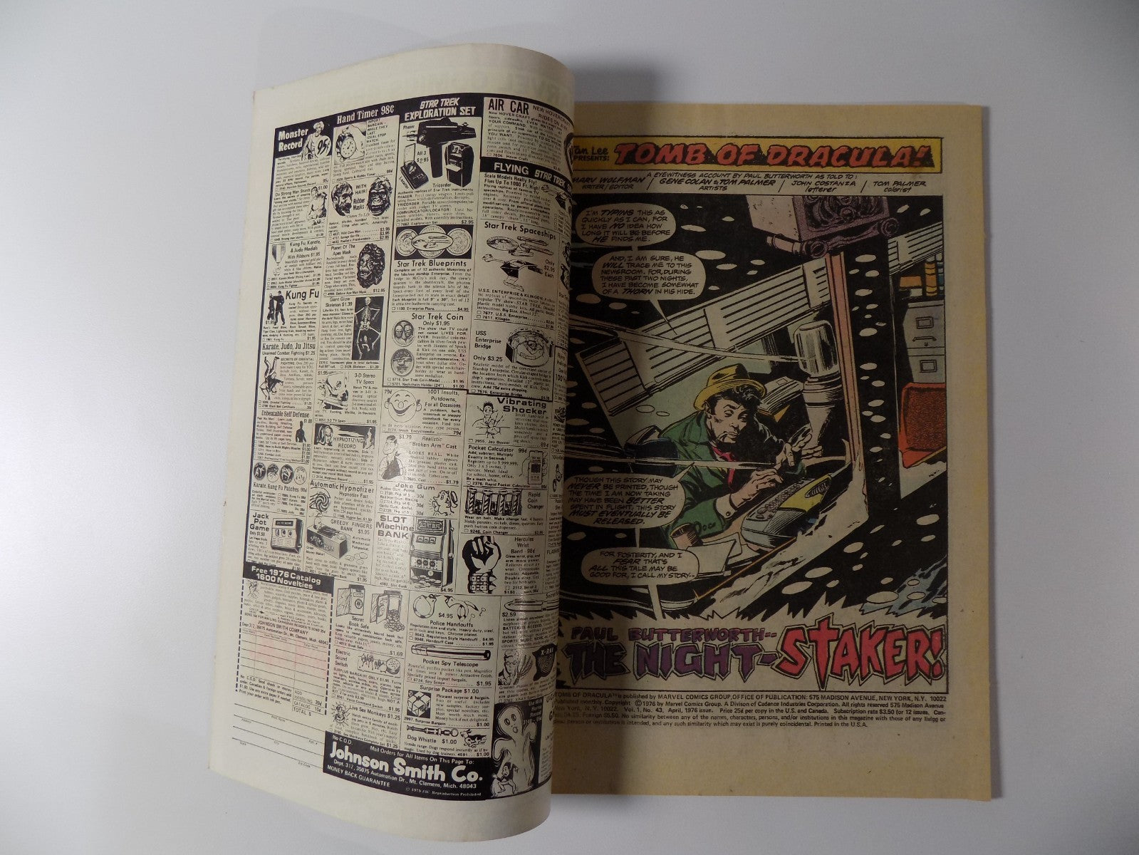 Tomb of Dracula #43 Marvel Comic Fine/Very Fine April 1976