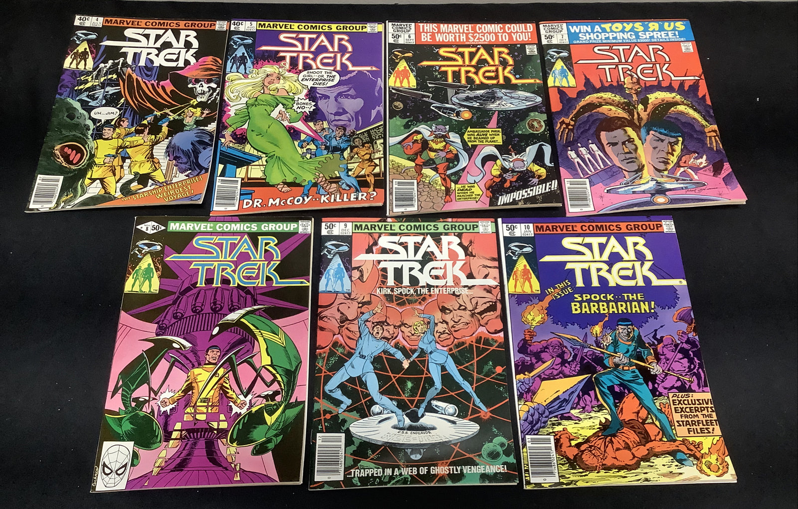 Star Trek #4-10 Comic Lot, Marvel Comics, Marv Wolfman, Newsstand, 1980 Vol.2
