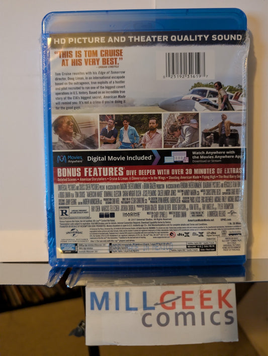 American Made, Tom Cruise (Blu-Ray) Brand New SEALED -JD